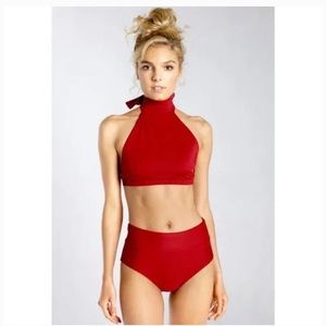 NWT Luxury Swimwear brand Westerly high neck “Holiday” top in Amore!